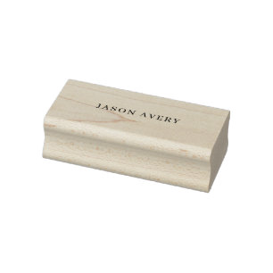 Simple Printed Stylish Serif Name Modern Rubber Stamp