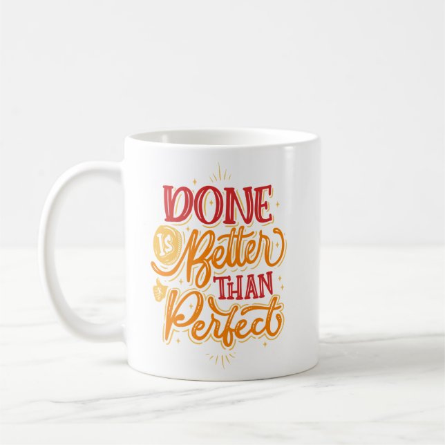 Simple Productivity Daily Reminder Vibrant Quote Coffee Mug (Left)