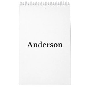 Simple Professional 17" x 11" One Page Small White Calendar