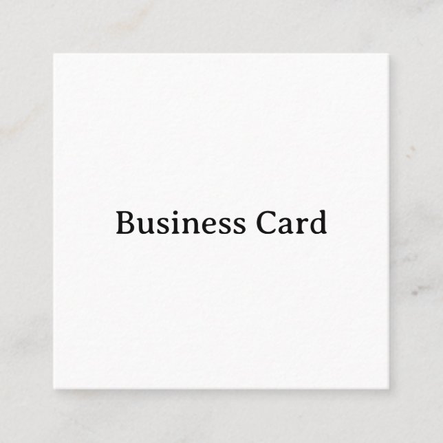 Simple Professional 2.5" x 2.5" Square Business Card (Front)