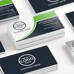 Simple Professional 2 colours add your logo Business Card