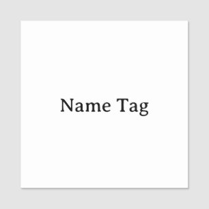 Simple Professional 2" X 2" Square Classic Name Tag