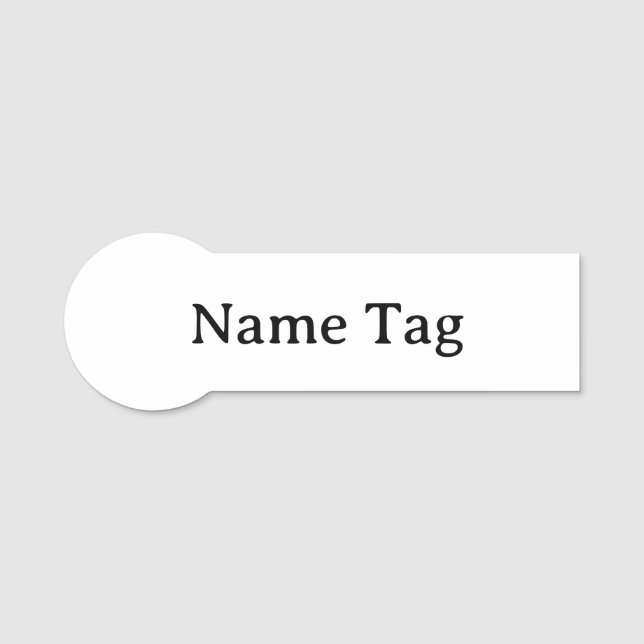 Simple Professional 3.75" X 1.25" Shaped Badge (Front)