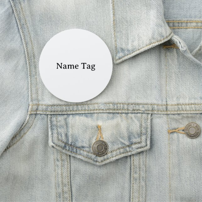 Simple Professional 3" Round Classic  Name Tag (In Situ)