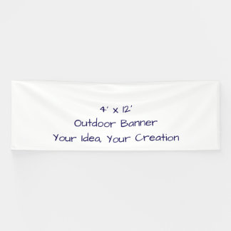 Simple Professional 4' x 12' Outdoor Banner