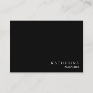 Simple & Professional Black Business Card