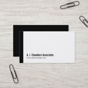 Simple professional black business cards