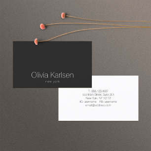 Simple Professional Black Modern Business Card