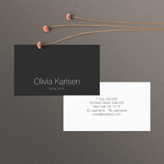 Simple Professional Black  Modern Business Card (Creator Uploaded)