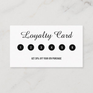 Simple Professional Black White Loyalty Card
