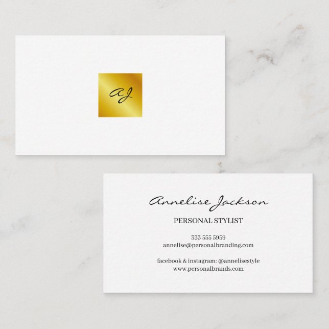 Simple Professional Branding Business Card (Front/Back)