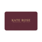 Simple Professional Burgundy Modern Business Card