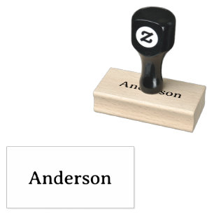 Simple Professional Business 1.5" x 3" Rubber Stamp