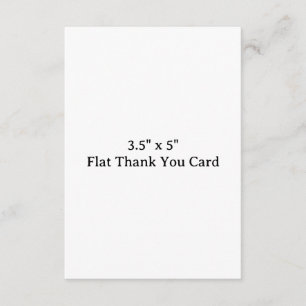 Simple Professional Business 3.5" x 5" Flat Thank You Card