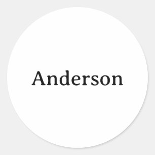 Simple Professional Business 3 inch Classic Round Sticker