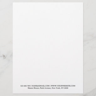 Simple Professional Business Black & White Custom Letterhead
