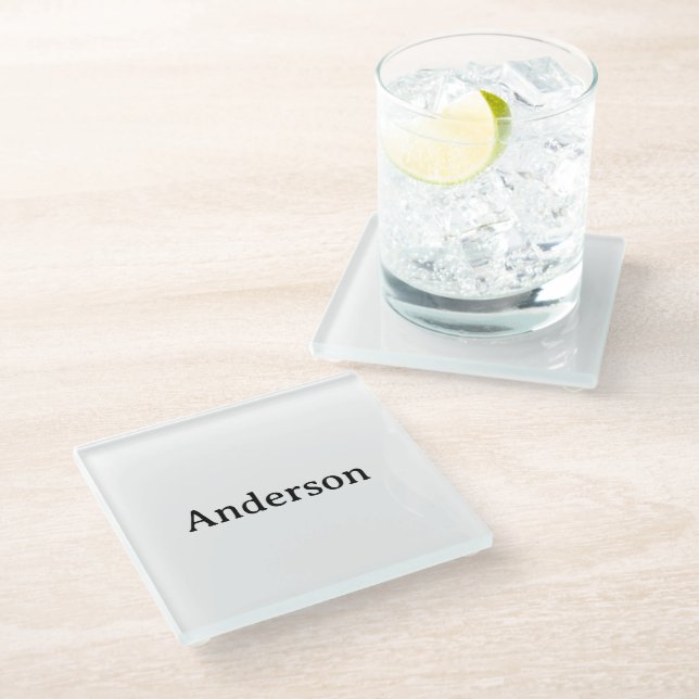 Simple Professional Business Glass Coaster (Angled)
