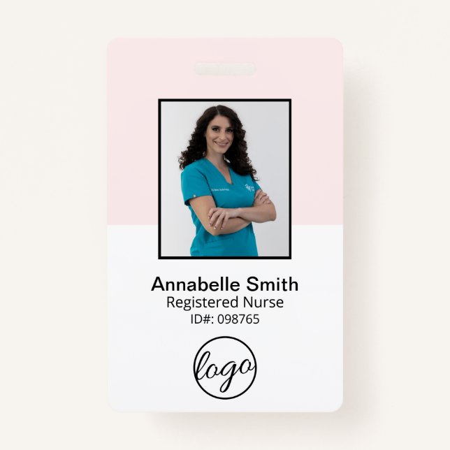 Simple Professional Business ID Badge (Front)