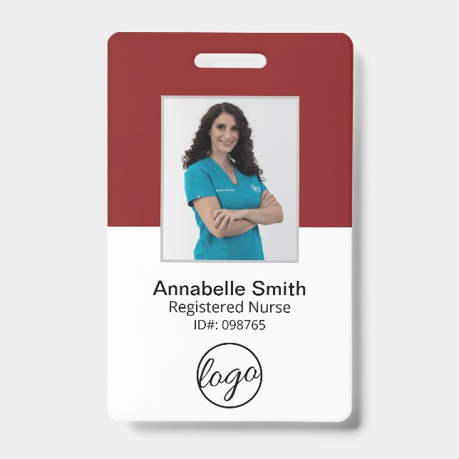Simple Professional Business ID Badge (Front)