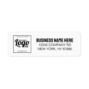 Simple Professional Business Logo Return Address  Return Address Label