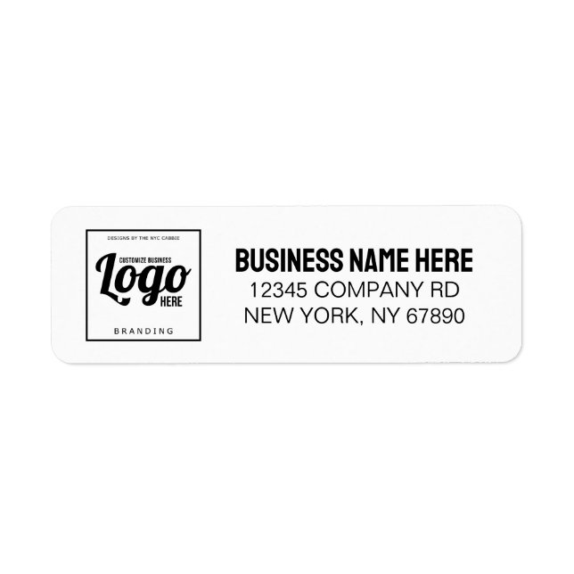 Simple Professional Business Logo Return Address  Return Address Label (Front)