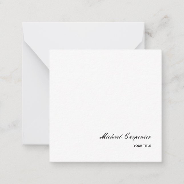 Simple Professional Calligraphy Card (Front)