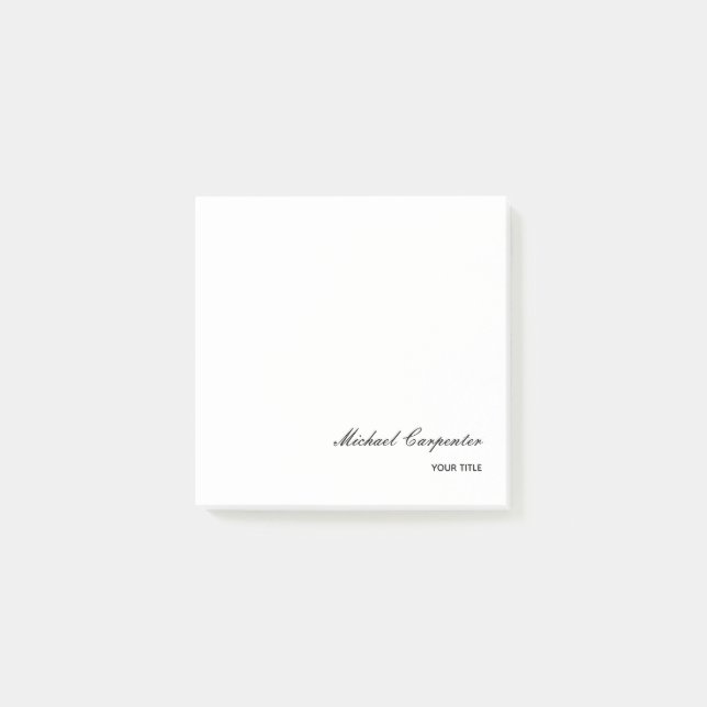 Simple Professional Calligraphy Post-it Notes (Front)