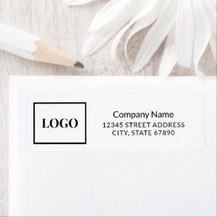 Simple Professional Company Logo Address Return Address Label