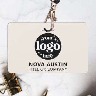Simple Professional Company Logo Employee Staff ID Badge