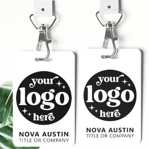 Simple Professional Company Logo Employee Staff ID Badge