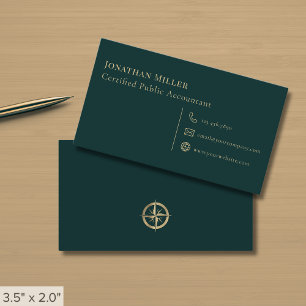 Simple Professional Compass Logo Business Card