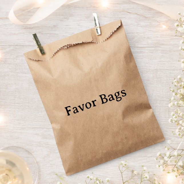 Simple Professional Custom 5.75" x 8" Kraft Favour Bag (Clipped)