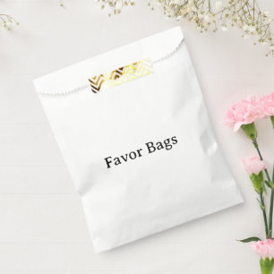 Simple Professional Custom 5.75" x 8" White Favour Bag