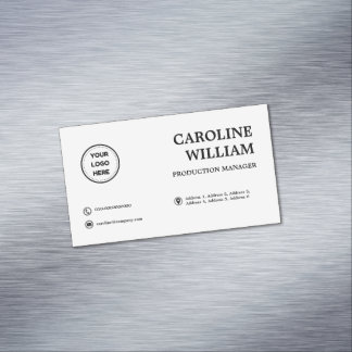 Simple Professional Custom Logo Magnetic Business Card