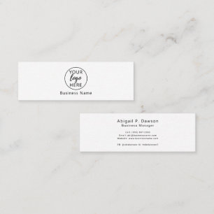 Simple Professional Custom Logo Mini Business Card