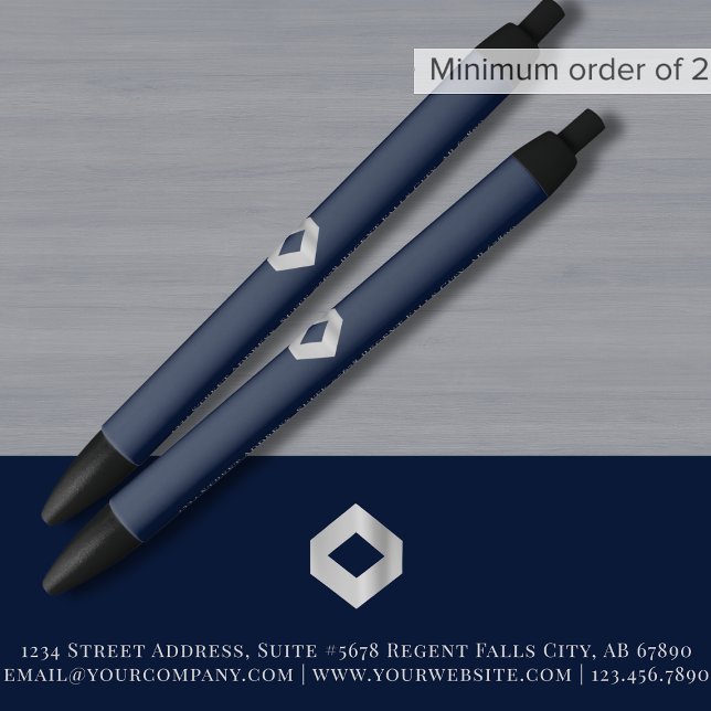 Simple Professional Custom Logo Promotional Black Ink Pen (Creator Uploaded)