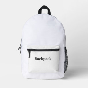 Simple Professional Cut Sew Printed Backpack