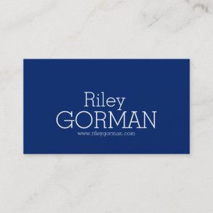 Simple professional dark blue white business cards