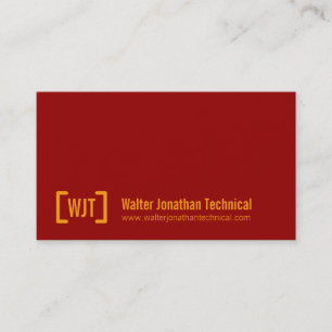 Simple professional dark red orange business cards