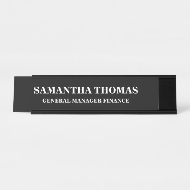 Simple Professional Desk/ Hanging Business School Desk Name Plate (Front)