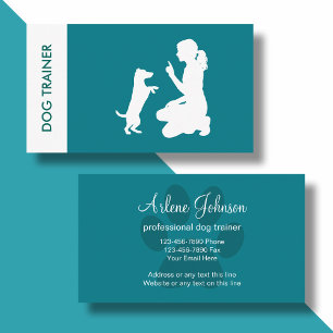 Simple Professional Dog Trainer Business Card
