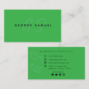 Simple Professional Elegant Employ Name Job Title Business Card