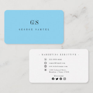 Simple Professional Elegant Employ Name Job Title Business Card