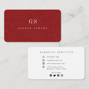 Simple Professional Elegant Employ Name Job Title Business Card