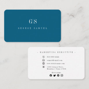 Simple Professional Elegant Employ Name Job Title Business Card