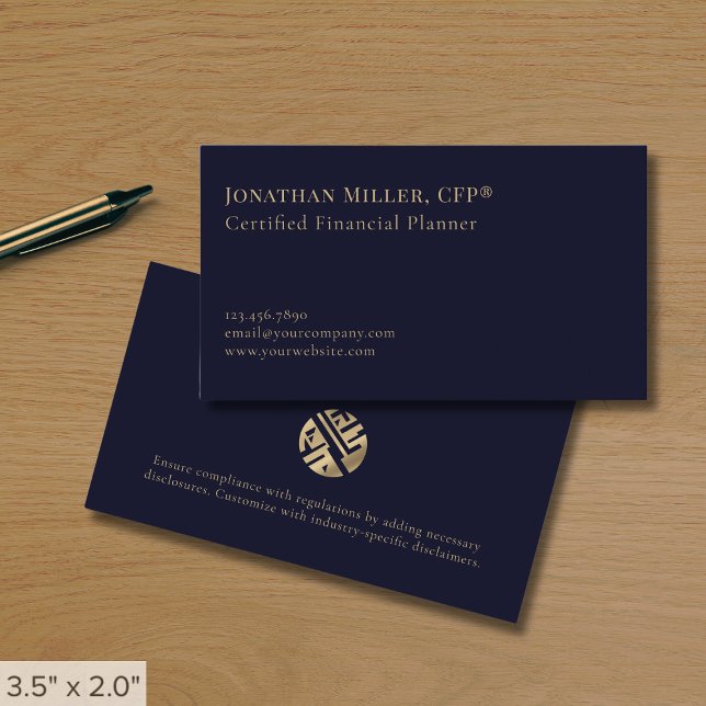 Simple Professional Financial Advisor Consultant Business Card (Creator Uploaded)
