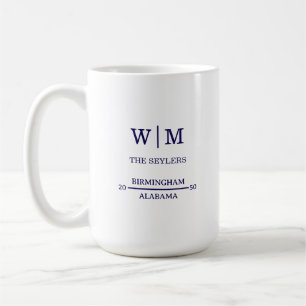 Simple Professional Frosted Wedding Coffee Mug