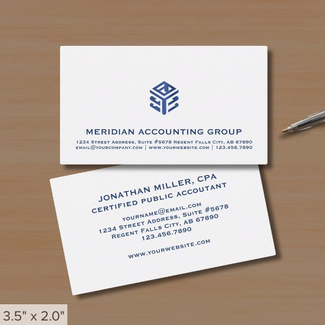 Simple Professional Geometric Logo Business Card (Creator Uploaded)