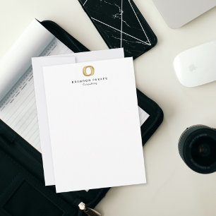 Simple Professional Gold Logo Entrepreneur Card
