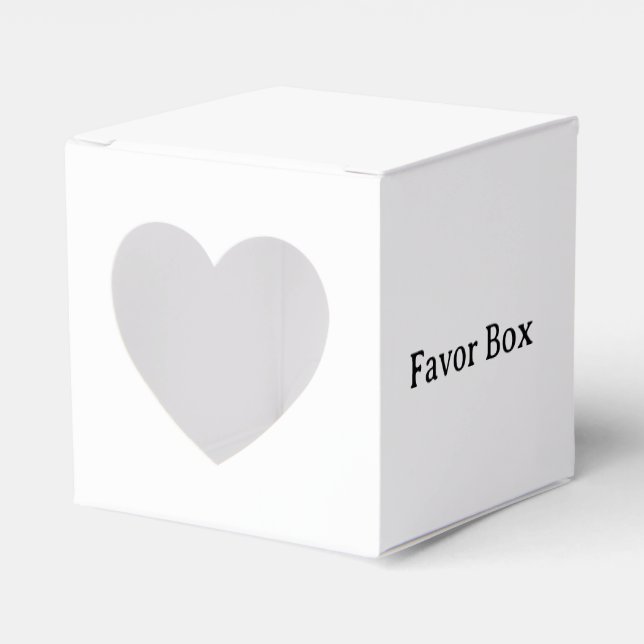 Simple Professional Heart 2x2x2 Favour Box (Front Side)